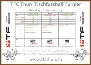 Flyer Turnier vom 16.02.2013